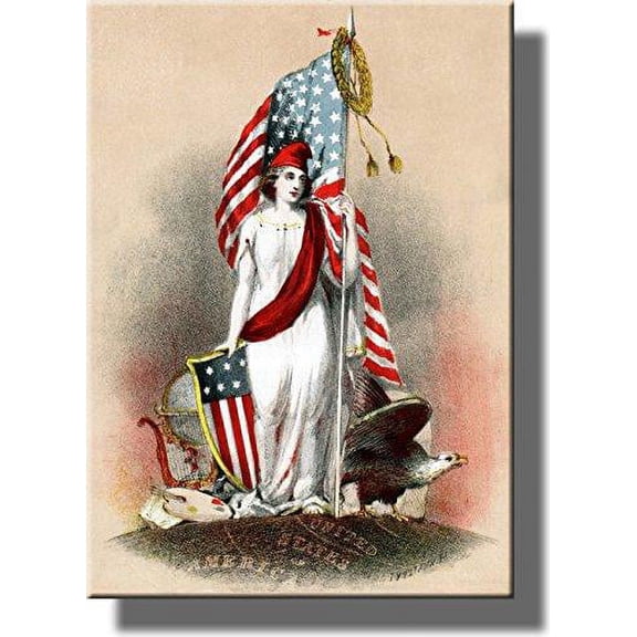 Stars and Stripes Forever Picture on Stretched Canvas, Wall Art D?cor, Ready to Hang!