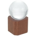 thumbnail image 6 of Uxcell 2" x 2" x 1.5" Crystal Ball Stand Wood Base, 2 Pack Sphere Display Stand Photography Props, Brown, 6 of 6