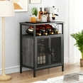 thumbnail image 2 of Biemlerfn Wine Bar Cabinet, Coffee Bar Buffet Cabinet with Storage, Corner Home Bar Liquor Cabinet with Wine Rack for Living Room, Kitchen, Oak Gray, 2 of 7