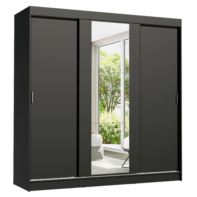Ropero Closet Madesa Reno 3 Puertas Corredizas con Espejo