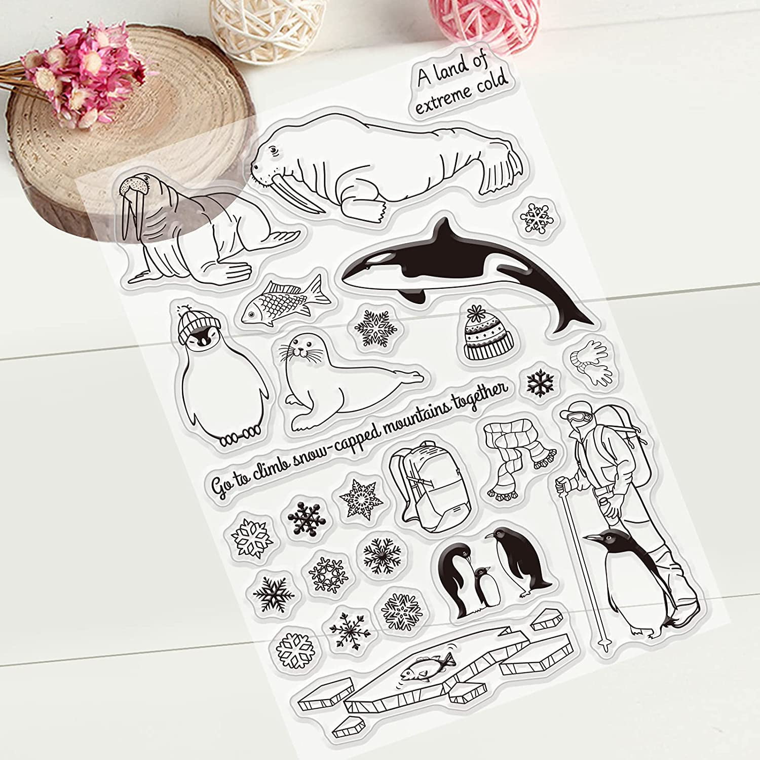 INFUNLY Summer Drink Clear Stamps Silicone Stamp for Card Making Rubber  Stamps for Journaling Card Making Decoration and DIY Scrapbooking