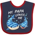thumbnail image 3 of Inktastic My Papa Loves Me- Whale Shark Boys or Girls Baby Bib, 3 of 4