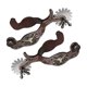 thumbnail image 4 of Espues , 1 par de espues de vaquero occidental de material acero inoxidable, espues exquisitas, accesorios de equipo ecuestre , marrón Sunnimix espuelas de caballo, 4 of 7