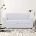 thumbnail image 2 of CHUN YI Sofa Cover with Separate Cushion Slipcover Stretch Checks (Loveseat, White), 2 of 7