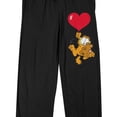 thumbnail image 6 of Garfield Heart Balloon Men's Black Sleep Pajama Pants-XL, 6 of 7