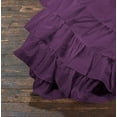thumbnail image 4 of D.N.G. BEDDINGS 3 Piece 100% Egyptian Cotton Circle Ruffle Comforter Set, 550 GSM Filled Microfiber - Full/Queen Size, Plum Color - 800 Thread Count, 4 of 5