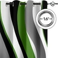 thumbnail image 5 of Green Grey and Black Blackout Curtains Retro Stripe Swirl Window Curtains Geometry Darkening Drapes Boys Girls Geometric Circle Swirl Window Treatments-52"W x 54"L (Pack of 2), 5 of 7