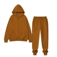 thumbnail image 7 of Women 2 Piece Fleece Tracksuit Zip Up Long Sleeve Hoodies Elastic Waist Joggers Fall Athletic Running Casual Outfits S-3XL, 7 of 7