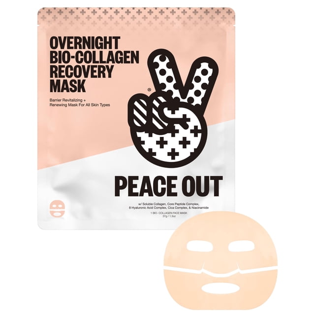 Mascarilla facial PEACE OUT Overnight Bio-Collagen Vegan