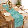 thumbnail image 3 of Table Runner 108 Inches Long for Kitchen Dining, Teal Coastal Dresser Scarf Farmhouse, Dining Table Decorations for Wedding/Parties, Starfish Coral Summer Beach Ocean 13 x 108 In, 3 of 8