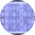 thumbnail image 1 of Ahgly Company Machine Washable Indoor Round Southwestern Blue Country Area Rugs, 6' Round, 1 of 4