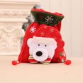 thumbnail image 4 of Diseño 3D Navidad Santa Reno muñeco de nieve saco bolsas con cordón bolsas de regalo de Navidad Navidad cordón presente bolsas de dulces, 4 of 4