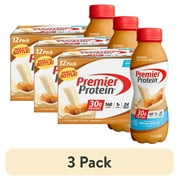 (3 pack) Premier Protein Shake, Caramel, 30g Protein, 11.5 Fl Oz, 12 Ct