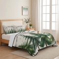 thumbnail image 5 of Quilts Queen Size Bedding Set, Christmas Tree Lightweight Quilted Comforter, Xmas Trees Green Snowflake Rustic Soft Reversible Bedspread Coverlet with Pillow Covers for All Season, 90" x 96", 5 of 9