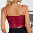 thumbnail image 4 of YUNCITY Lace Bralettes For Women Comfortable Padded Bra Adjustable Shoulder Straps Large Size Wrap Bra Comfy Bra Red, 4 of 6