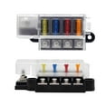 thumbnail image 3 of Blade Fuse Box for Automotive Boat Marine 4 Way 12-32V 4 Circuit Fuse Block with Cover, 3 of 8