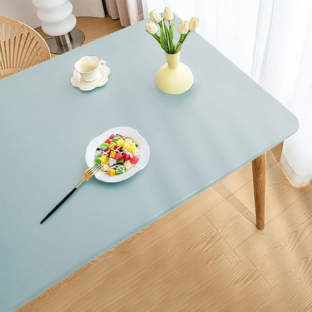 

PU Leather All-inclusive Table Cover Stretch Soft Waterproof Oilproof Tablecloth-Blue-for 80x140cm 32x55