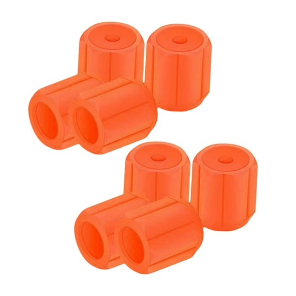 8 tapones universales para válvulas de neumáticos de coche, luminosos, para coches, camiones y SUV. Naranja