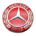 thumbnail image 4 of Tapas centrales para llantas pegatina de tapacubos de 75MM para Mercedes-Benz AMG corona roja 4 Uds., 4 of 7