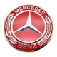 thumbnail image 4 of Tapas centrales para llantas pegatina de tapacubos de 75MM para Mercedes-Benz AMG corona roja 4 Uds., 4 of 7