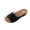 Black, variant on Sandals for Women Summer Casual Boho Wedge Peep Toe Solid Color Slip-on Slides Lightweight Comfortable Beach Shoes