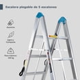 thumbnail image 3 of Escalera Plegable De Aluminio 5 Escalones Fold A Step Soporta 150Kg Voltio gris, 3 of 8