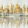 thumbnail image 2 of Isabelle Z 15x15 White Modern Wood Framed Museum Art Print Titled - Across the Narrow Lake, 2 of 4