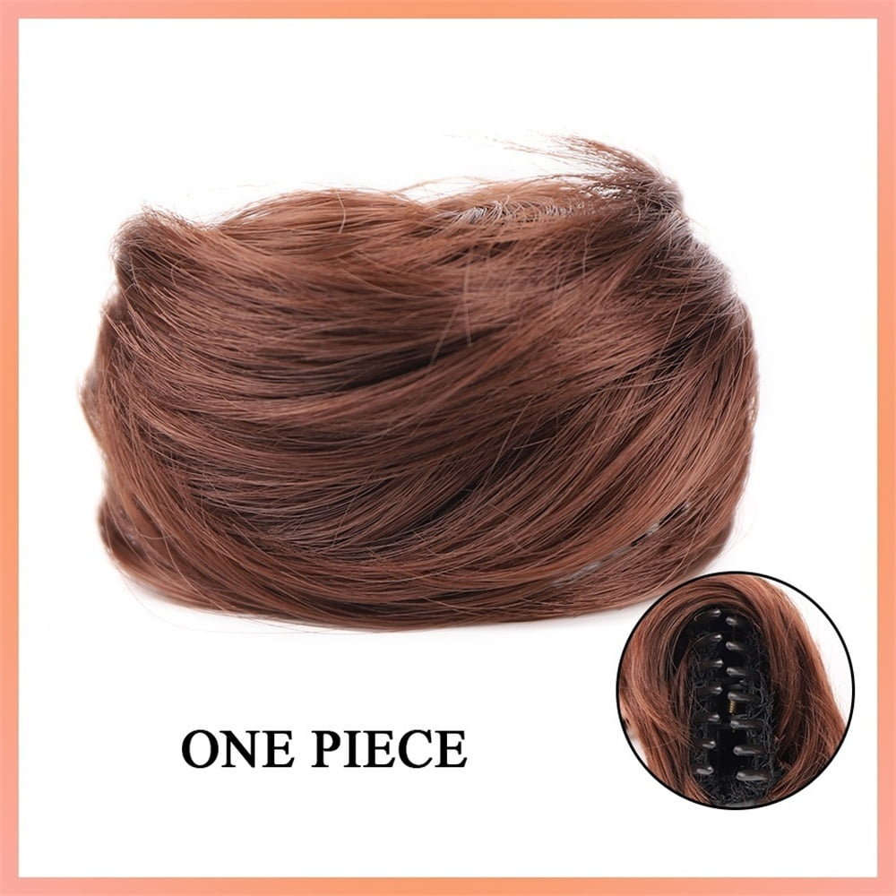 Messy Straight Hair Bun Donut Chignon Synthetic Claw Clip Hair Bun Chignon Hair Extensions for Women