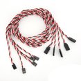 thumbnail image 2 of Cables de extensión para servomotores de 60 hilos trenzados, 100 cm, 5 piezas, negro, rojo y blanco para drones FPV RC, 2 of 8