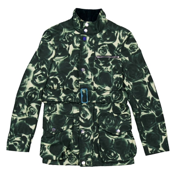 Burberry Rose Waxed Long Sleeve Cotton Jacket, Size XX-Small