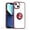 Burgundy, variant on Clear Ring Case Compatible with Apple iPhone 11 (6.1") Slim Transparent Shockproof Hybrid Chromed with Magnetic Ring Stand Holder Cover [ Purple ]