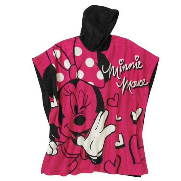 AME Disney Minnie Mouse Fleece Hooded Poncho
