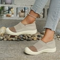 thumbnail image 5 of LEAVINGSUO Shoes for Women Versatile Plus-Size On Mesh Soft-Soled Breathable Walking Shoes Comfortable Shoes Khaki 41, 5 of 9