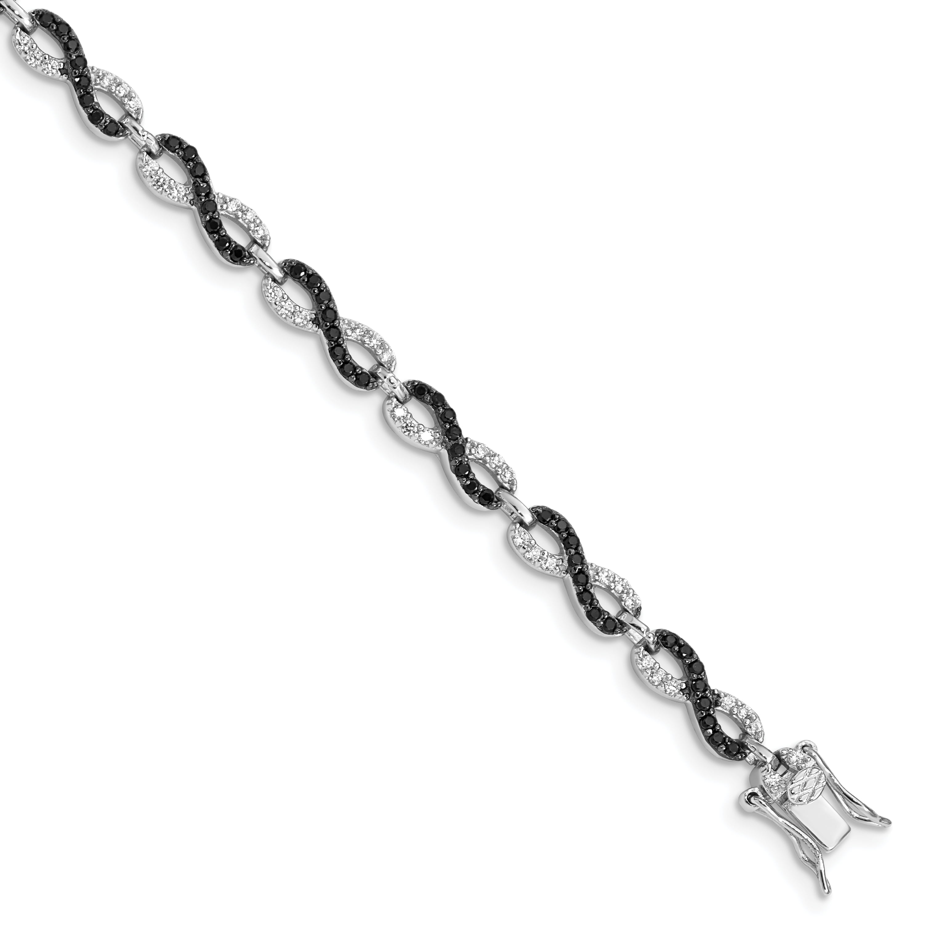 Mireval Sterling Silver Anti-Tarnish Treated CZ Pendant approximately 13 x 12 mm 