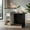 Black, variant on Kadyn Computer Corner Desk,Home Office Writing Worstation, Corner Table,Front Reception Office Desk with Open Shelf and Lockable Drawer-Brown & White