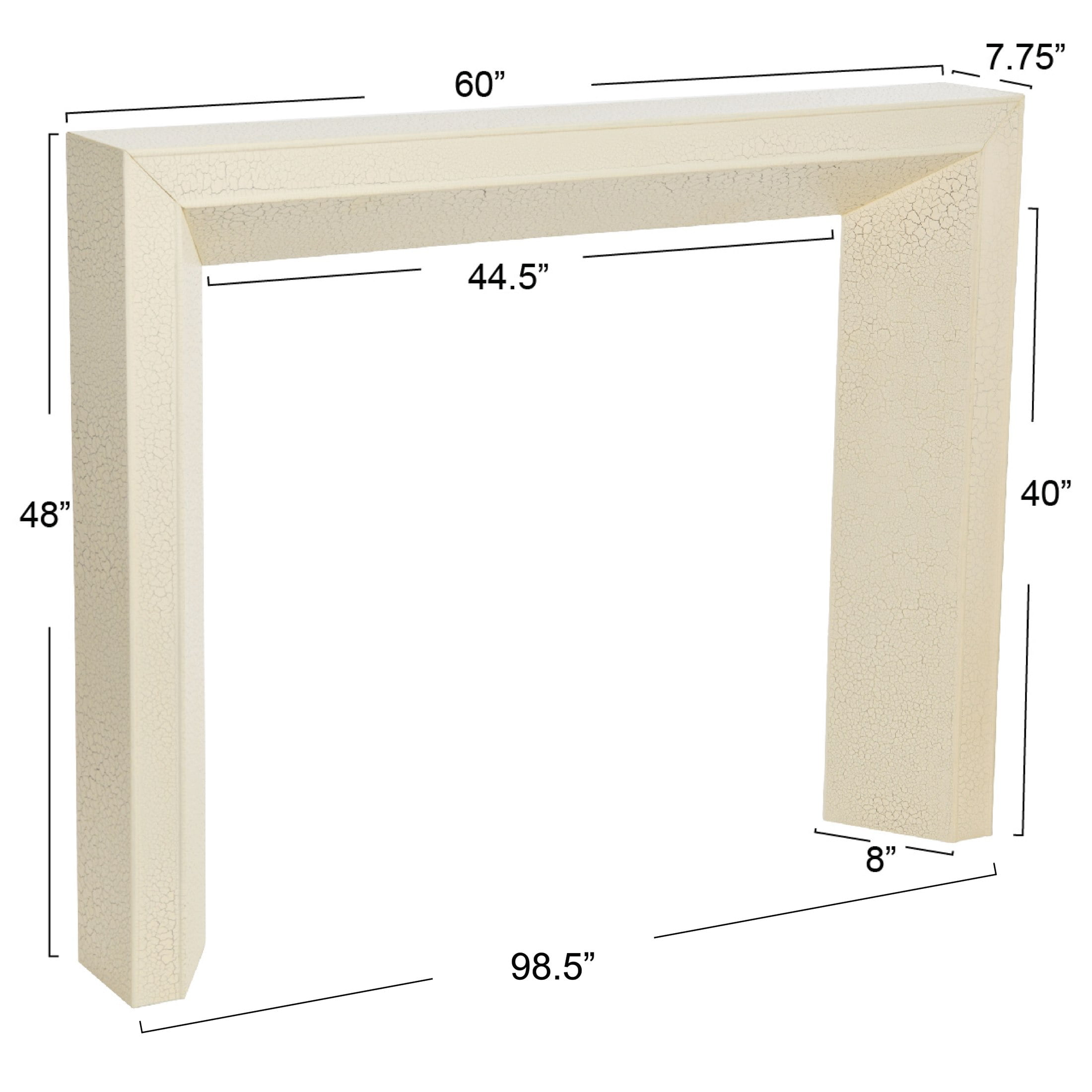 Creative Co-Op Modern Decorative Fireplace Mantel, Distressed Cream