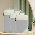 thumbnail image 6 of 3Pcs Compression Packing Cubes, Travel Organizer Cubes Tear Resistant Portable Luggage Packing Organizers for Business Trips Beige, 6 of 9