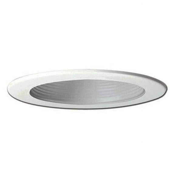Cooper Lighting RE-4001WB 4 in. Recessed Lighting Plastic Step Baffle with Trim Ring - White