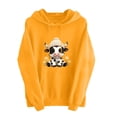 thumbnail image 2 of Aimik Women's Cute Cow Graphic Hoodies Sweatshirts Long Sleeve Pullover Tops with Drawstring Pockets Fall Loose Comfy Hoodied Tops, 2 of 6
