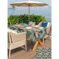 thumbnail image 5 of Outdoor Tablecloths with Umbrella Hole & Zipper, Pink Flamingos 54x80 Inch Tablecloth Rectangle, Summer Botanical Watercolor Waterproof Table Cloth, Patio/Pool/Picnic Table Covers, 5 of 8