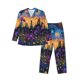 thumbnail image 1 of Fotbe Cosmic Irises At Twilight Pijama de Hombre con Estampado de Manga Larga, Conjunto de 2 Piezas, Ropa de Dormir Suave y Cómoda con Bolsillos-Medium, 1 of 7