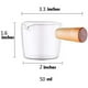 thumbnail image 4 of Crema de Vidrio Transparente de 4 Piezas Con Manija de Madera, Mini Jarra de Crema de Leche para Café. 50Ml, 4 of 5