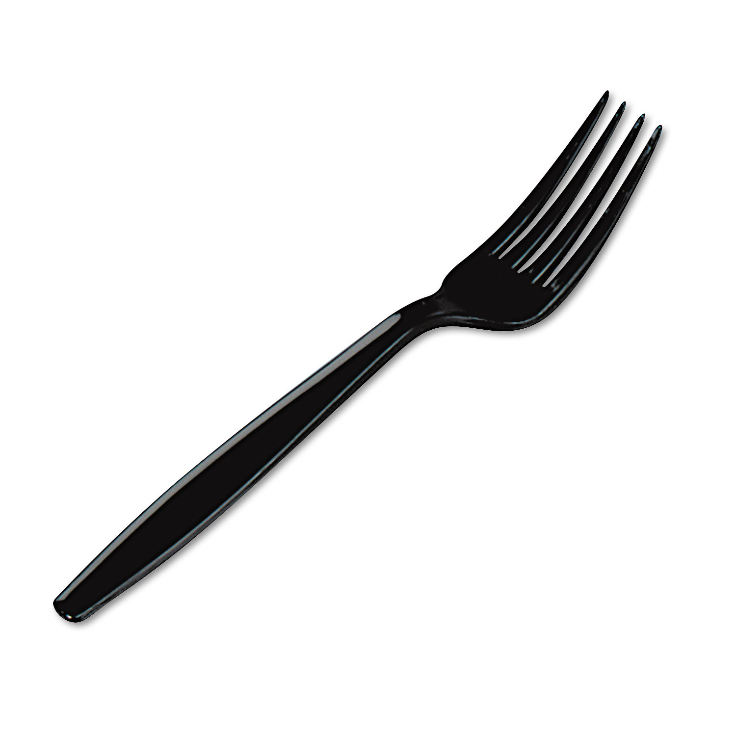 Dixie Plastic Cutlery Heavyweight Forks Black 1000/Carton FH517