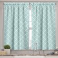 thumbnail image 2 of Ambesonne Aqua Valance & Curtain, Diagonal Parallel Lines, 55"x36", Mint Green White, 2 of 6
