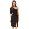 Jill Jill Stuart Womens One Shoulder Dress with Side Cut Out, Black, 0