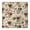 Pug and Footprint, variant on Shiba Inu Square Fitted Tablecloth with Elastic Edge,Square Table Cover,Washable Elastic Table Cover for Home Kitchen Party Decor 34"x34"