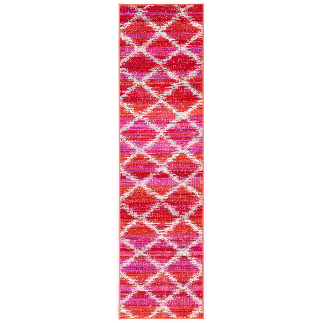 thumbnail image 6 of SAFAVIEH Montage Peyton Geometric Indoor/Outdoor Area Rug, Fuchsia/Ivory, 6'7" x 6'7" Square, 6 of 10