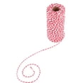 thumbnail image 3 of Hilo de algodón de doble color hecho a mano de 100 m para decoración (rojo y blanco), 3 of 8