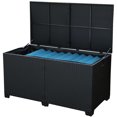 thumbnail image 6 of Waroom 180 Gallon Waterproof Deck Box Resin Wicker Outdoor Storage Bin for Patio Pool Garden and Toy Storage, Black, 6 of 7