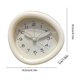thumbnail image 3 of Reloj despertador analógico con movimiento silencioso y luz nocturna. Bonito reloj de escritorio de forma irregular para dormitorio, sala de estar u oficina. Reloj de mesa silencioso, sin, 3 of 6